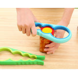 4 in 1 Handy Anti-slip Can Lid Screw Opener Bottle Opener for Pop/Beer Bottle Jar Kitchen Twist Tool Excellent Quality
