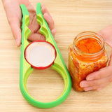 4 in 1 Handy Anti-slip Can Lid Screw Opener Bottle Opener for Pop/Beer Bottle Jar Kitchen Twist Tool Excellent Quality
