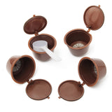 Arshen 4 Pcs/Set Dolce Gusto Coffee Capsule Plsatic Refillable Capsule Reusable 200 Times Compatible with Nescafe Dolce Gusto
