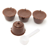 Arshen 4 Pcs/Set Dolce Gusto Coffee Capsule Plsatic Refillable Capsule Reusable 200 Times Compatible with Nescafe Dolce Gusto