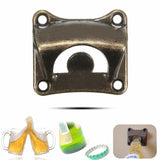 Vintage Bronze Wall Mounted Opener Wine Beer Soda Glass Cap Bottle Opener Kitchen Bar Gift Zinc Alloy About 65x60x30mm
